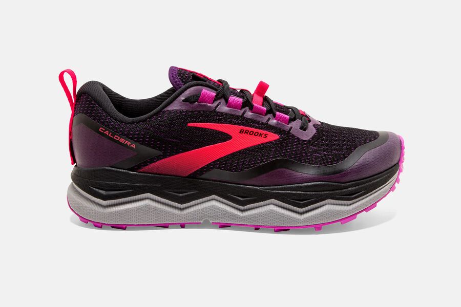 Brooks Caldera 5 Trail Loopschoenen Dames - Zwart/Rood - 602781XYJ